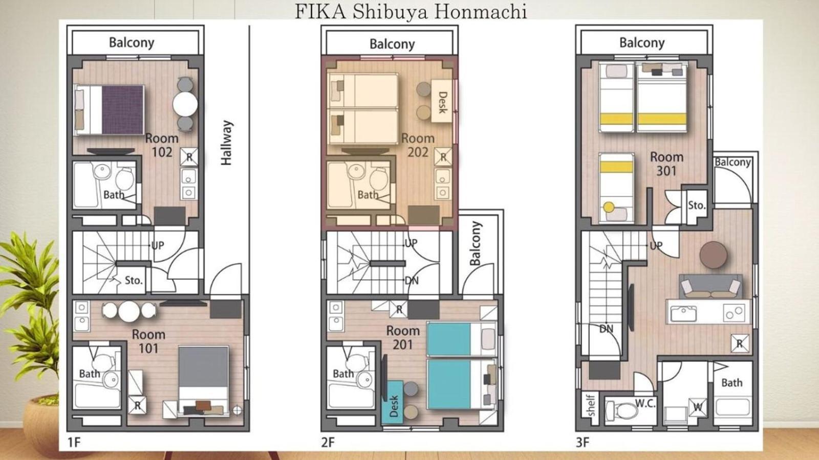 Fika Shibuya Honmachi 202 Präfektur Tokio